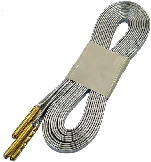 Schnürsenkel 1 Paar glänzende Wohnung Shoelaces 180cm mit Metallspitze ...